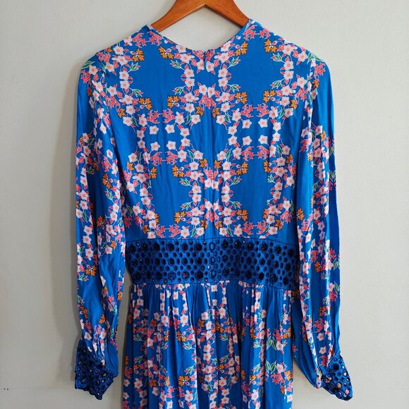 SANDRO Roberta Eyelet Lace-Inset Maxi Dress - Picture 7 of 15